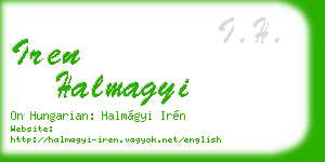 iren halmagyi business card